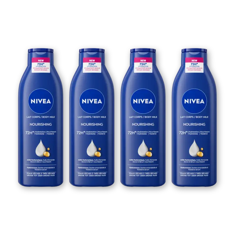 NIVEA Verzorgende body milk 4-pack