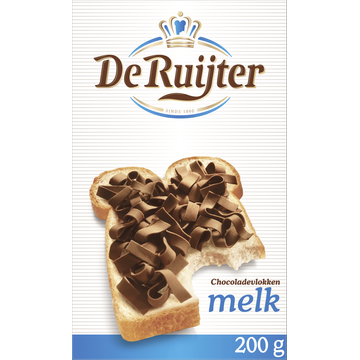 De Ruijter Chocoladevlokken Melk 200g