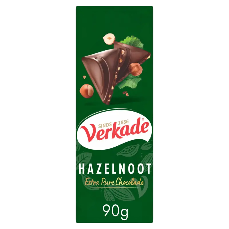 Verkade Hazelnoot extra pure chocoladereep