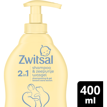 Zwitsal 2 In 1 Shampoo & Zeepvrije Wasgel 400 ML