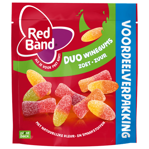 Red Band Winegums zoet zuur xl