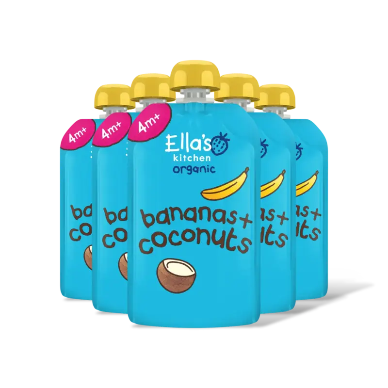 Ella's kitchen Bananen + kokos 4m+ bio 5-pack