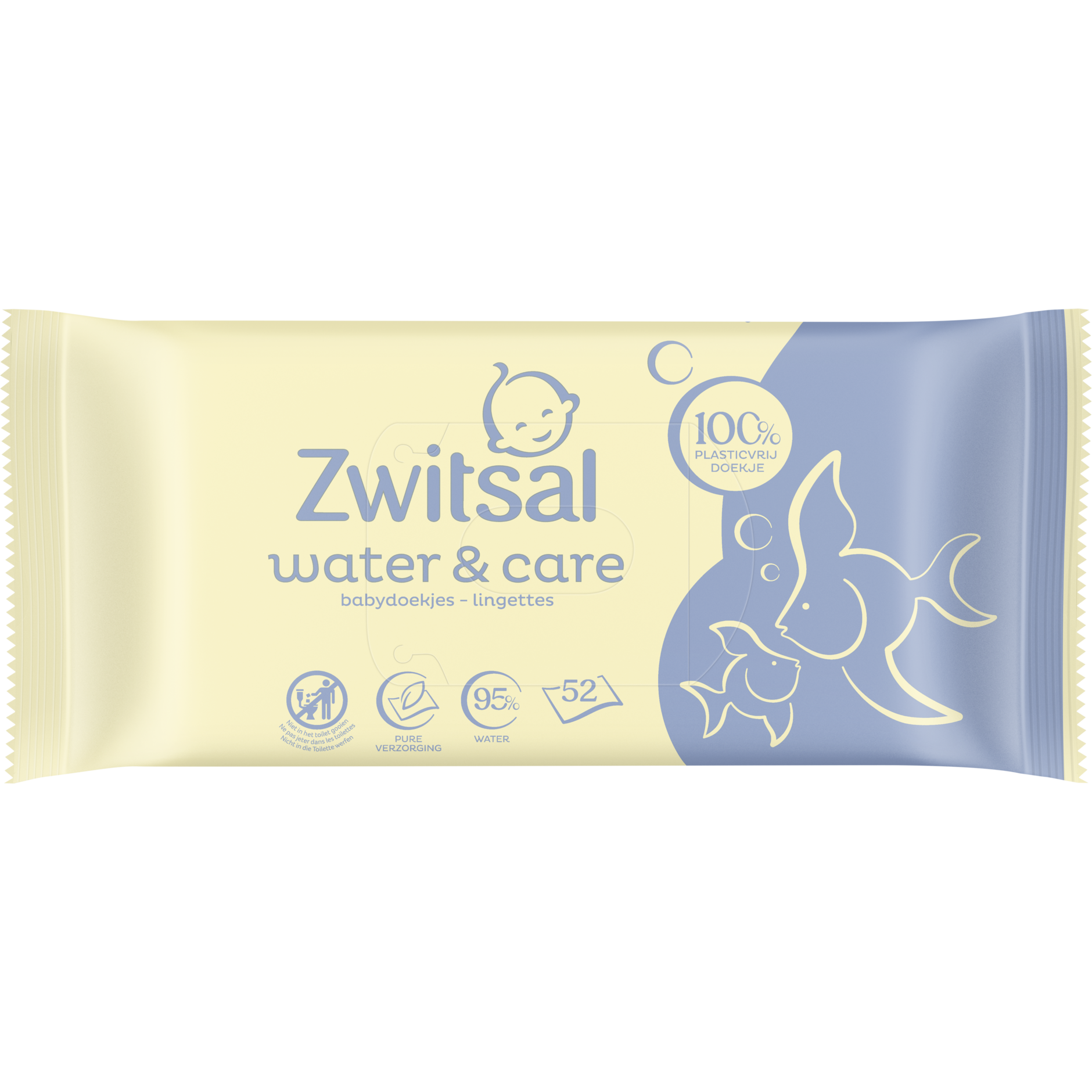 Zwitsal Water & Care Billendoekjes 52 stuks