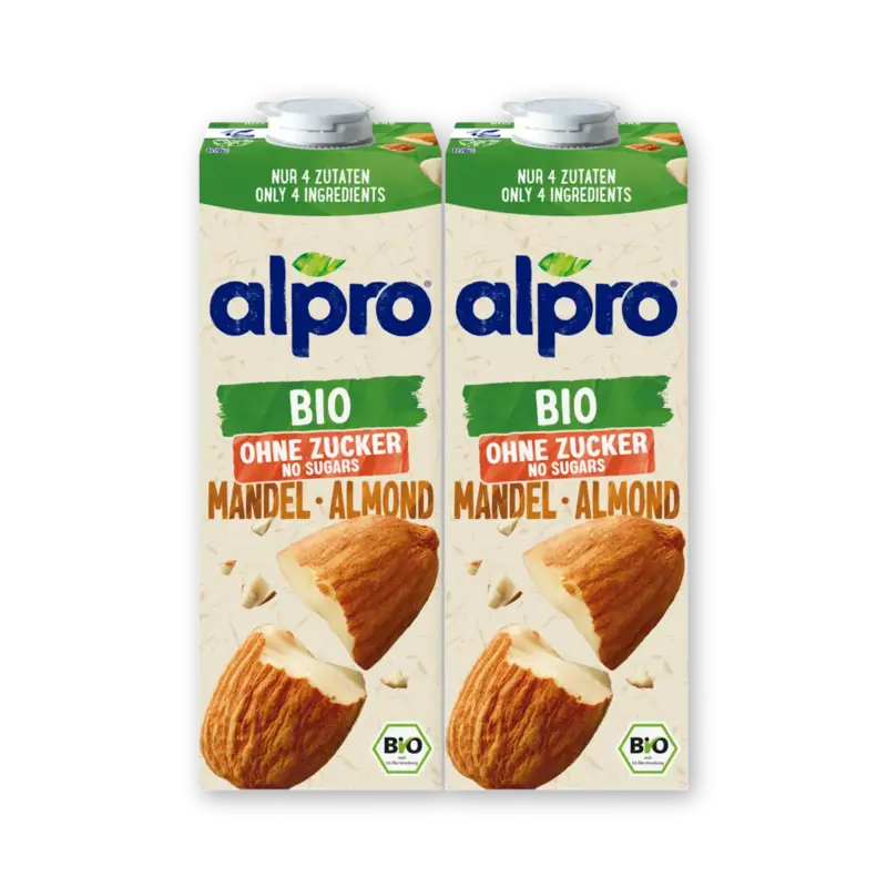 Alpro Bio almond no sugars 2-pack