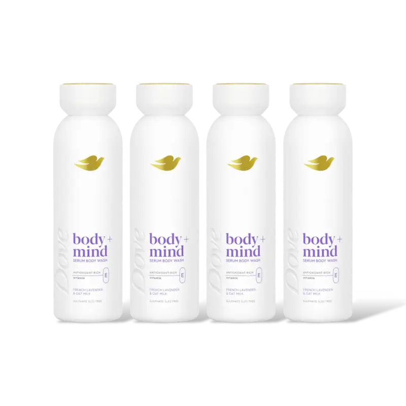Dove Body+mind lavender & oat milk 4-pack