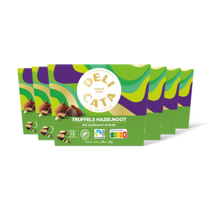 Delicata Truffels hazelnoot 6-pack