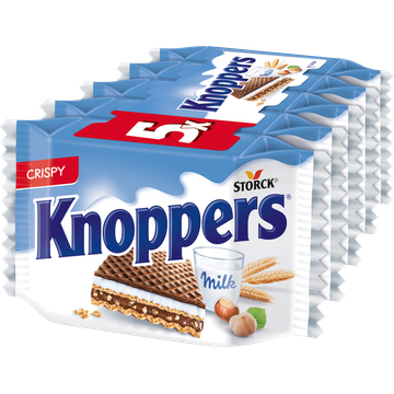 Knoppers Melk Crispy Wafel 5 Stuks 125g