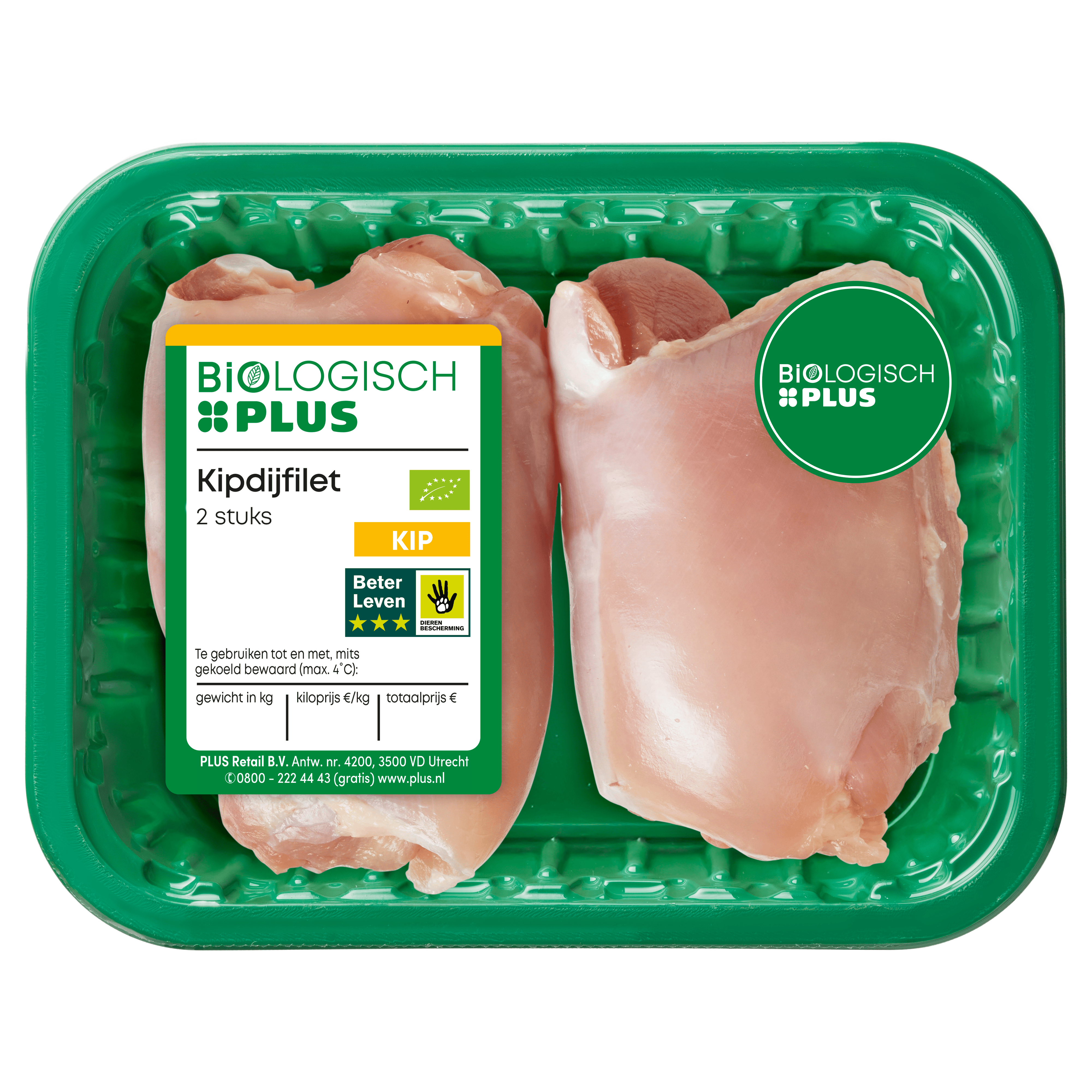 Biologisch PLUS Kipdijfilet 2 stuks