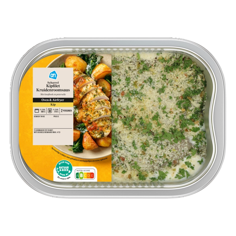 AH Ovenschotel kipfilet knoflook roomsaus
