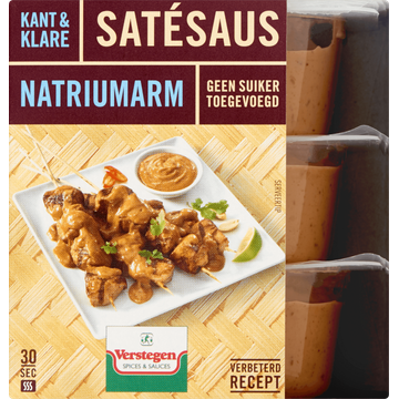 Verstegen Kant & Klare Satésaus Natriumarm 3 x 80 ml