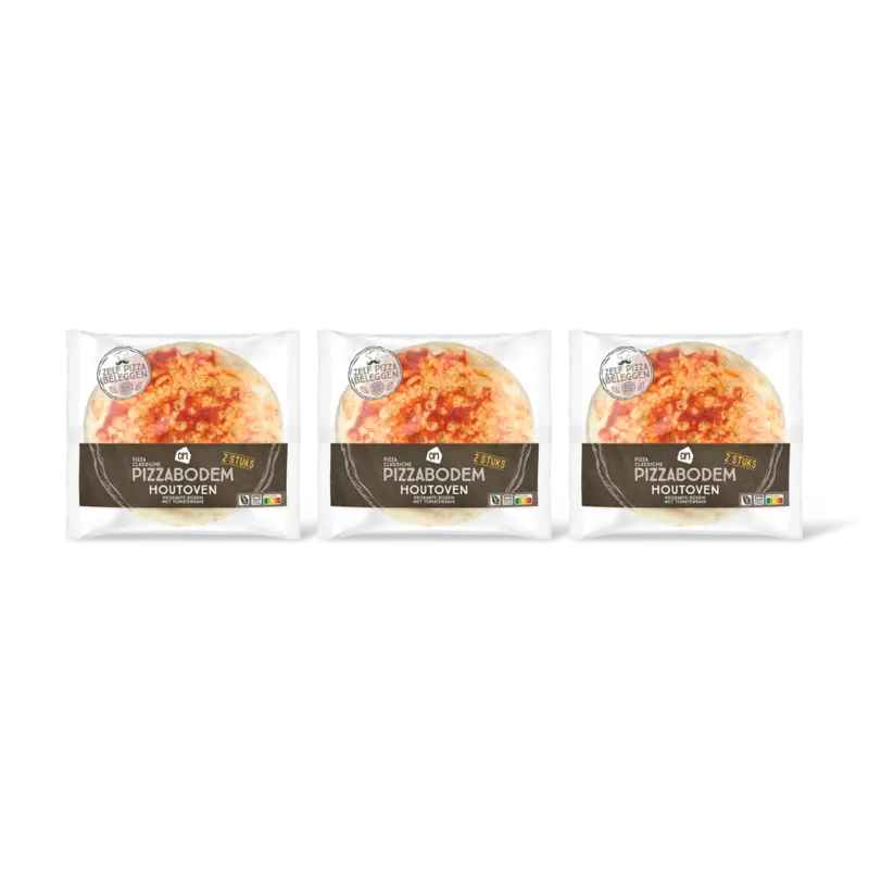 AH Pizzabodem houtoven 3-pack
