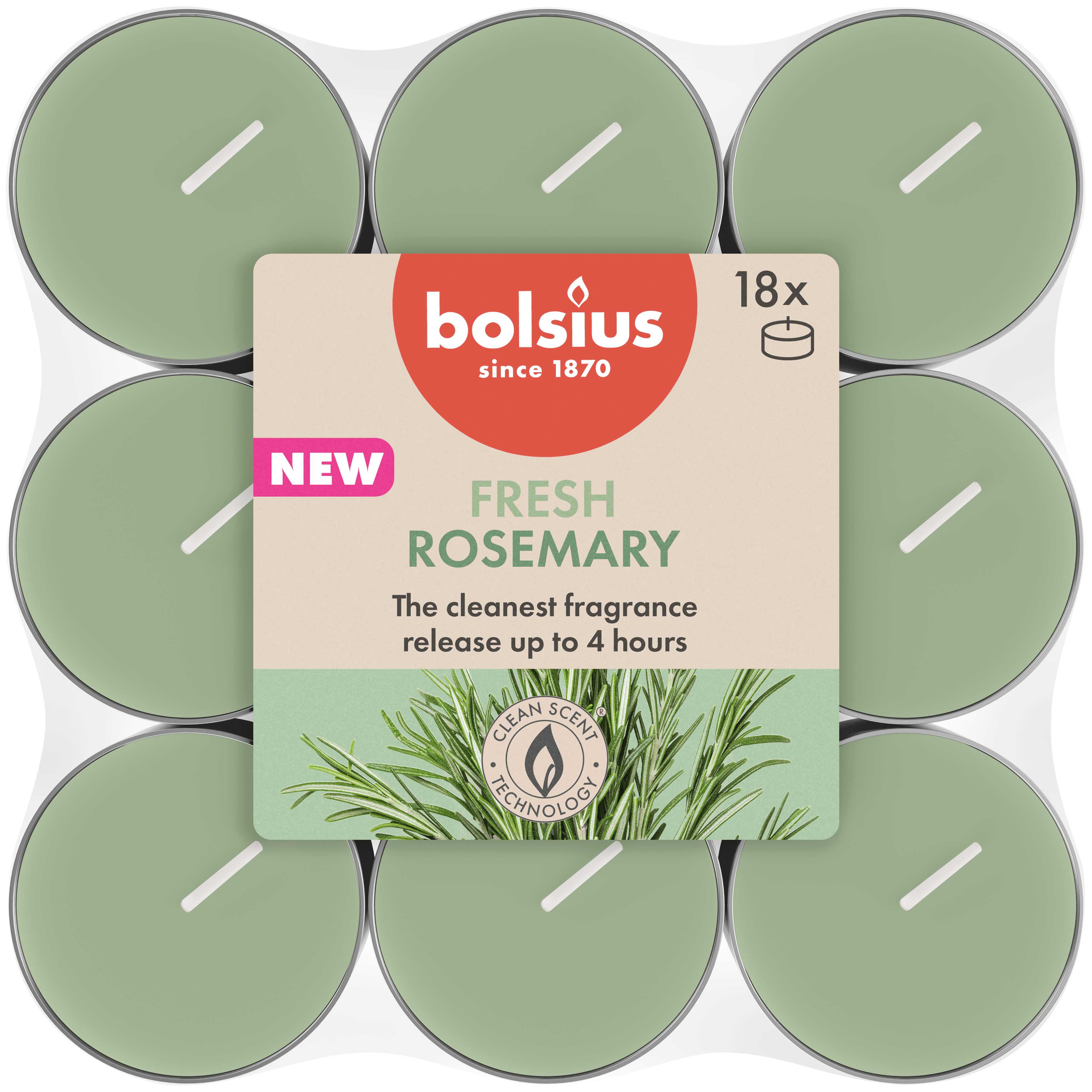 Bolsius Geurtheelichten 4u True Scents Rosemar