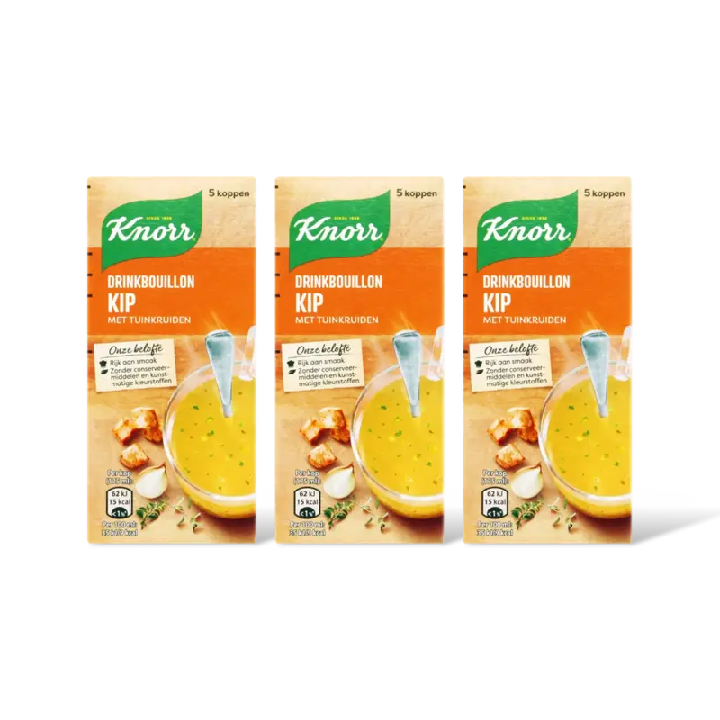 Knorr Drinkbouillon kip 3-pack