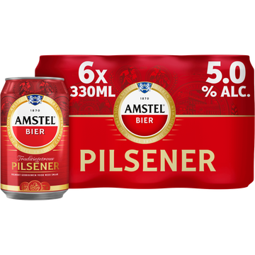 Amstel Pilsener Bier Blik 6 x 330ml