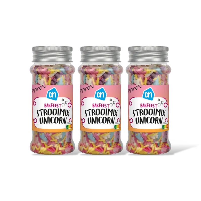 AH Bakfeest strooimix unicorn 3-pack