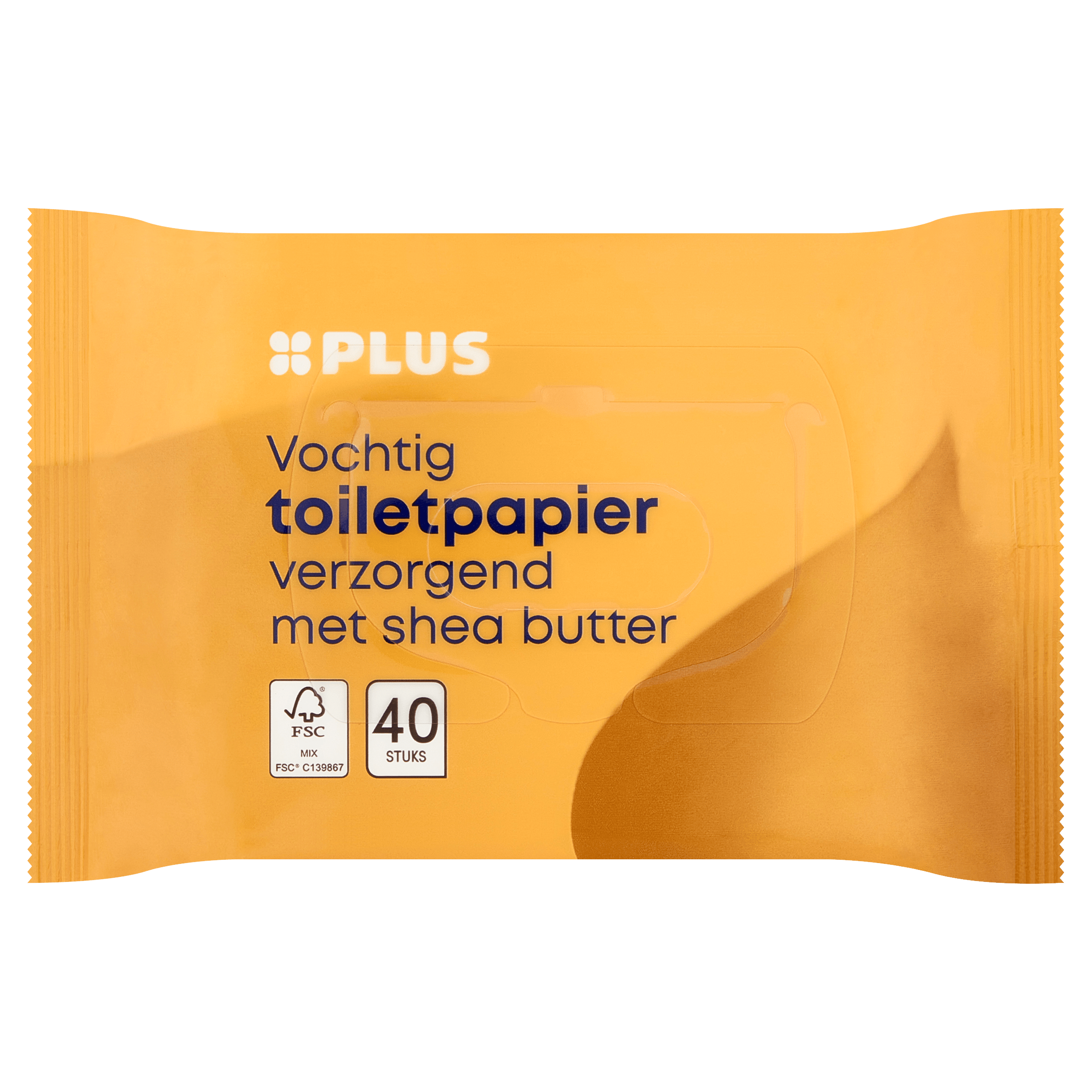 PLUS Vochtig toiletpapier shea butter