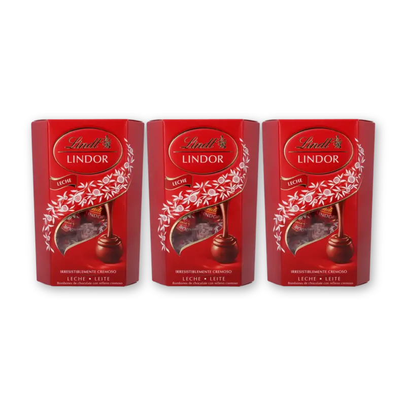 Lindt Lindor melkchocolade bonbons 3-pack