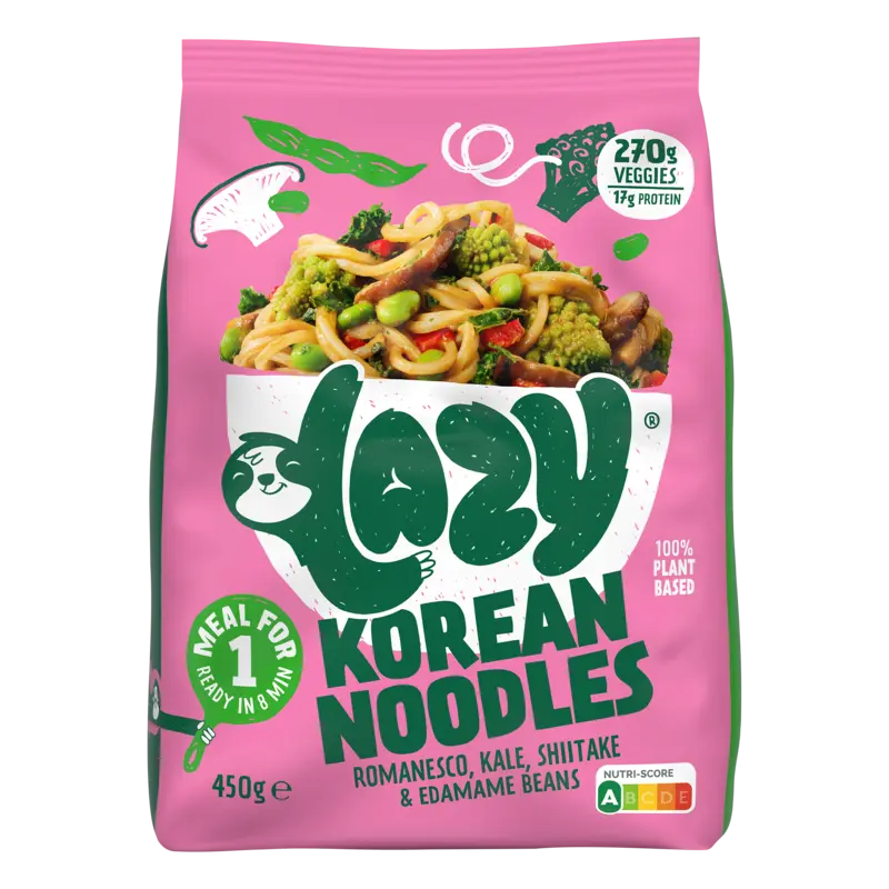 Lazy Korean noodles maaltijd