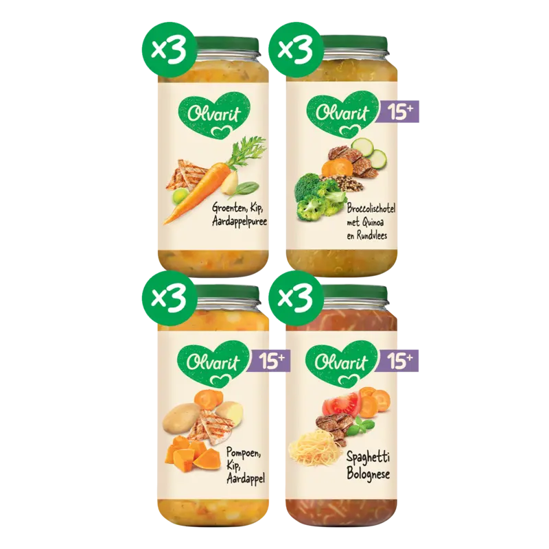 Olvarit 15+ mnd variatiemenu maaltijd pakket