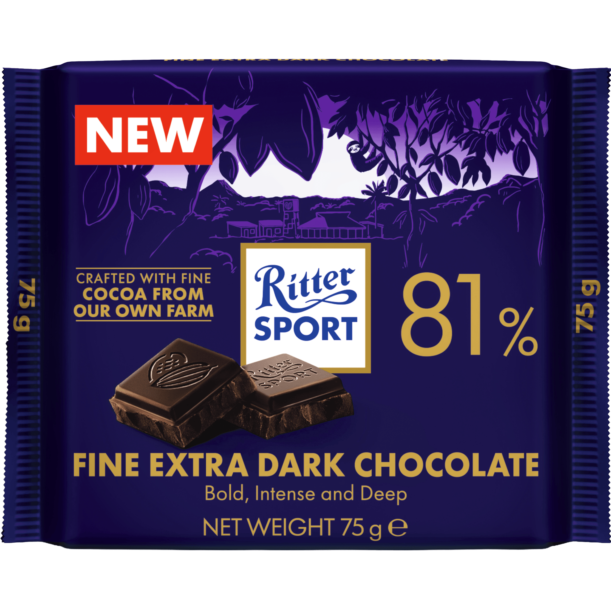 Ritter Sport Fine Extra Dark Chocolate 81%