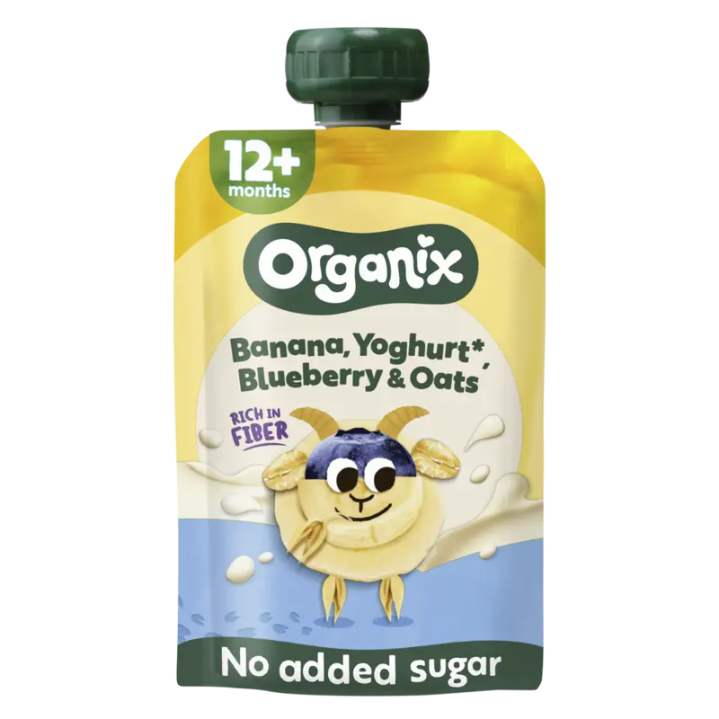 Organix Nutri fiber banana, yoghurt & oats 12m+
