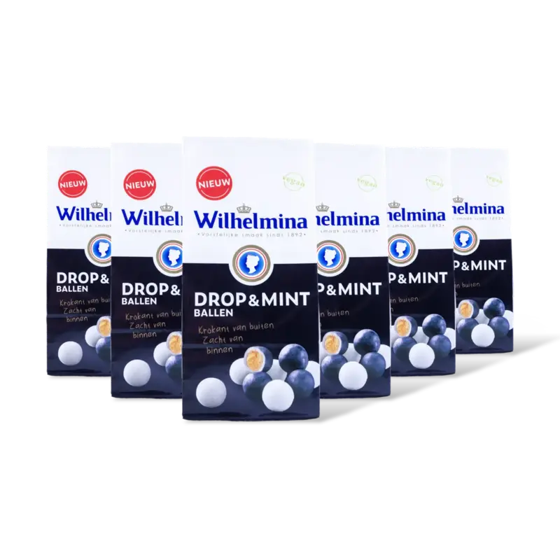 Wilhelmina Drop & mint ballen 6-pack