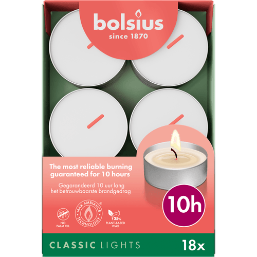 Bolsius Theelichten maxi 10 uur