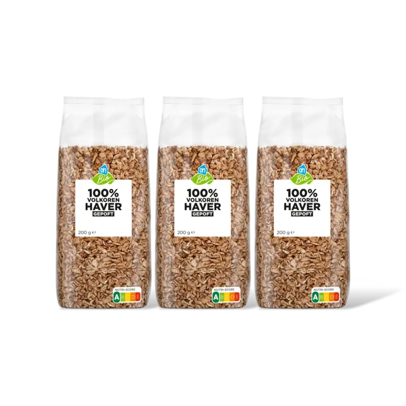 AH Biologisch 100% volkoren haver gepoft 3-pack