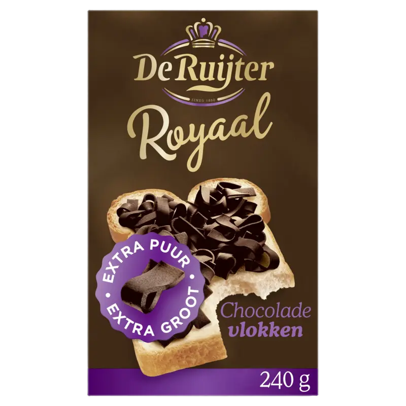 De Ruijter Royaal chocolade vlokken extra puur