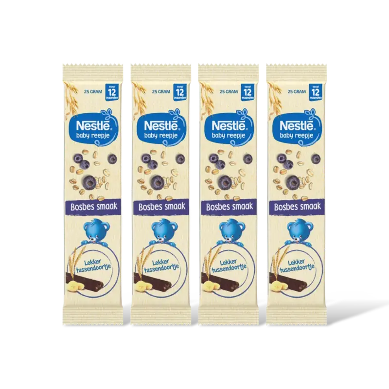 Nestlé Baby reepje bosbes smaak 12m+ 4-pack