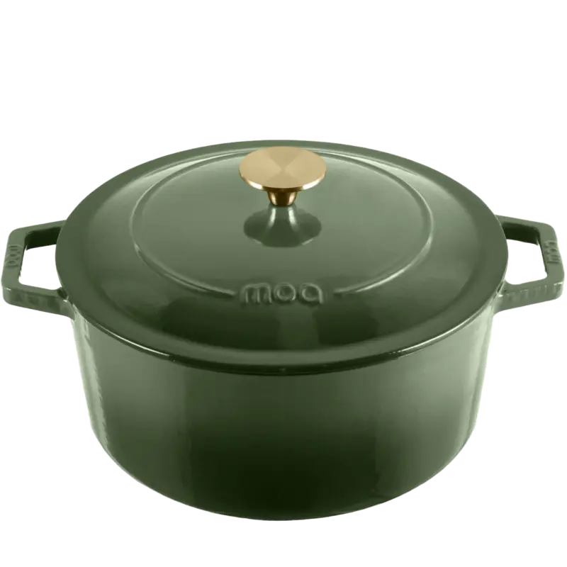 Lifegoods Cast iron rasserole 26cm 5,7 liter groen