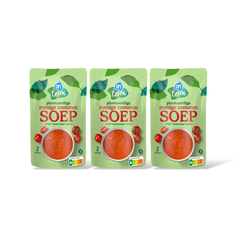 AH Terra Plantaardige romige tomatensoep 3-pack