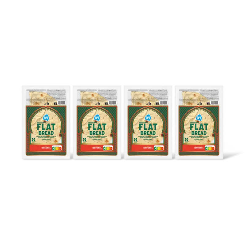 AH Gevouwen flatbread naturel 4-pack