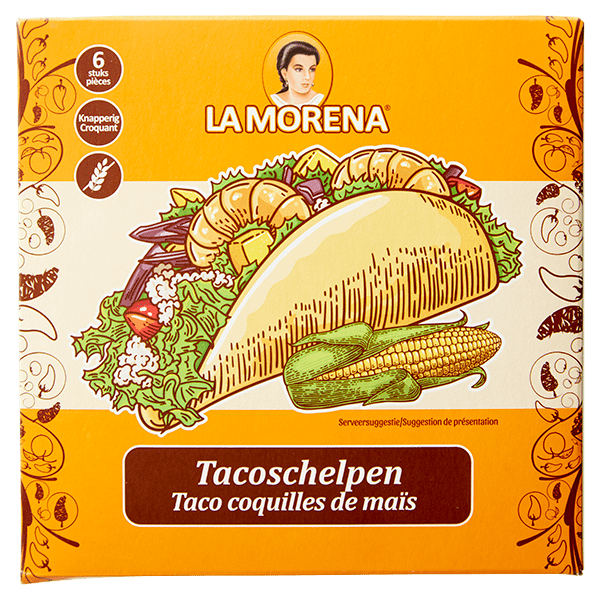 La Morena Tacoschelpen naturel