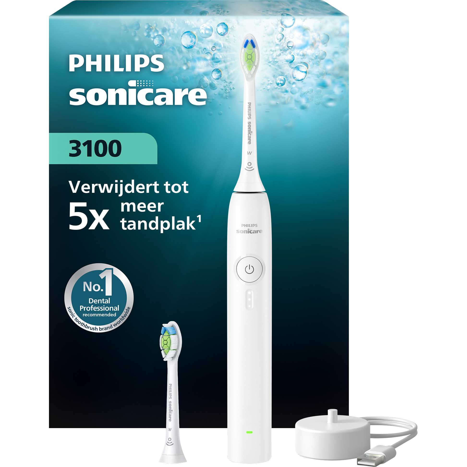 Philips Sonicare Elektronische Tandenborstel 3100 series Wit HX4032/21