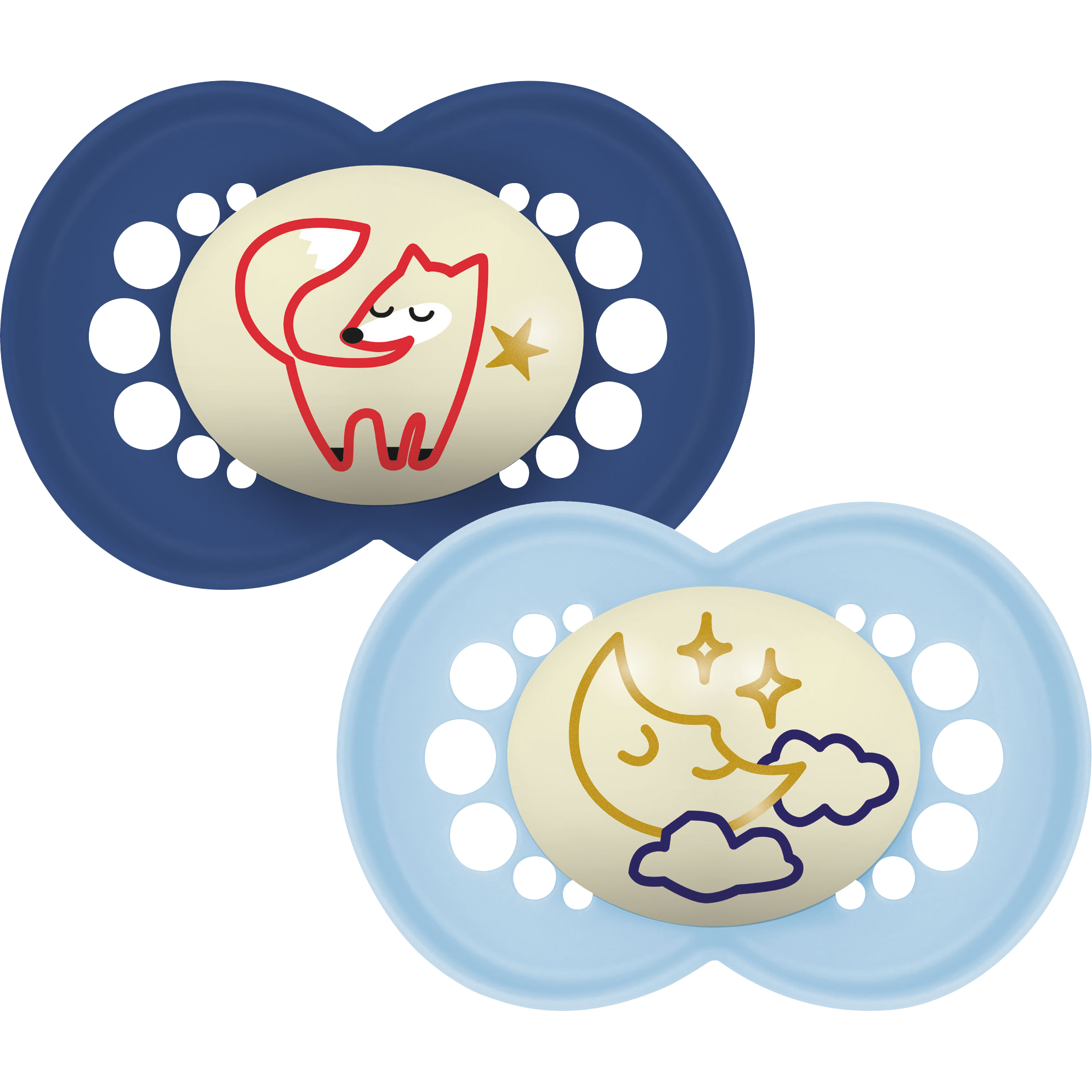 MAM Original Fopseen Night 16+ Maanden Blauw 2 stuks 