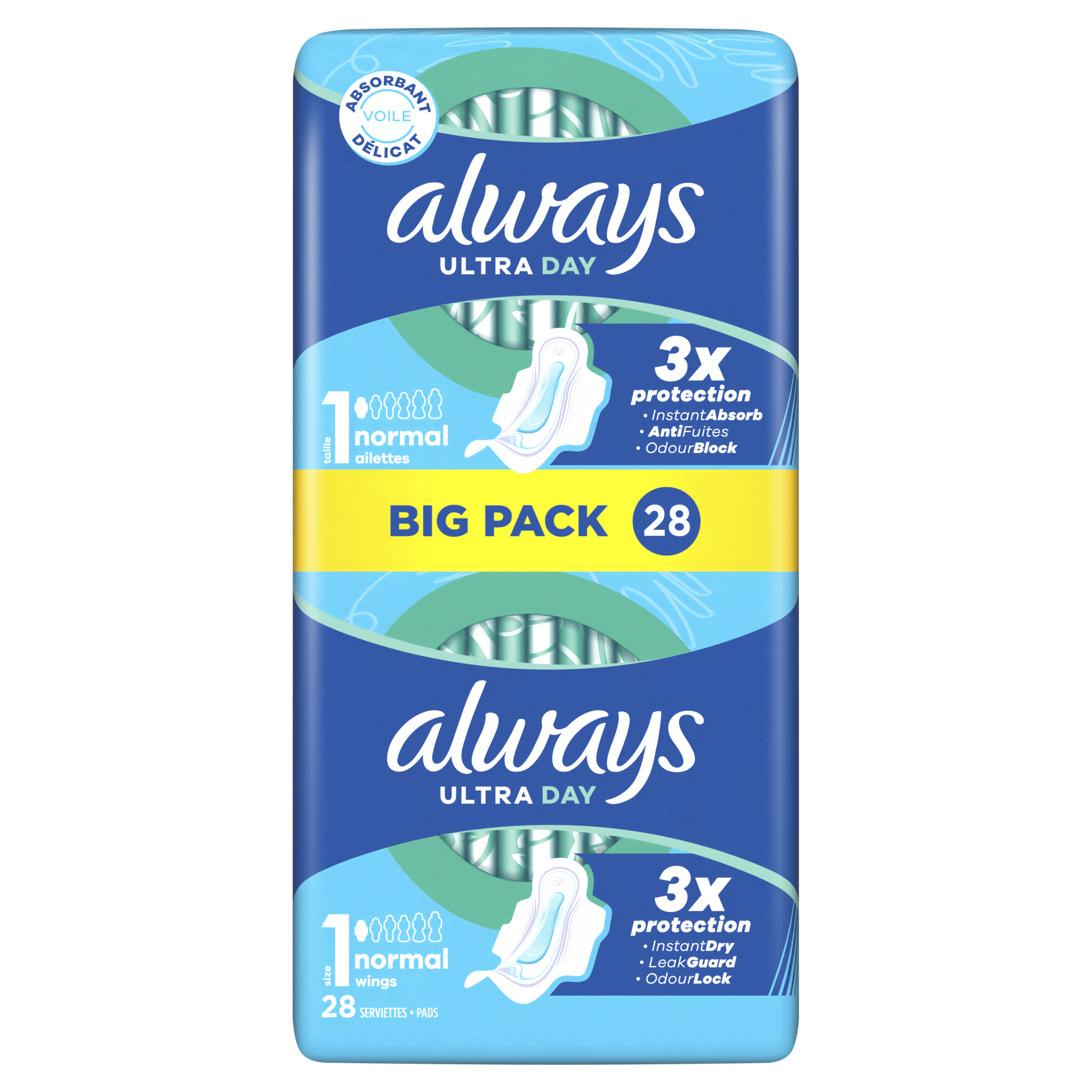 Always Maandverband Ultra Day Normal Wings Big Pack 28 stuks
