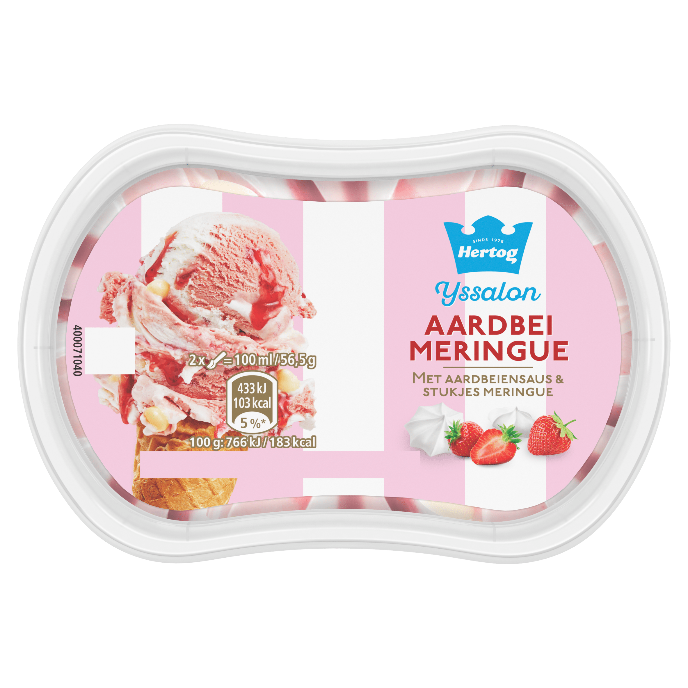 Hertog Aardbeien merengue ijs