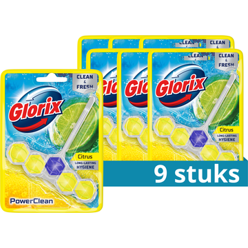 Glorix Citrus PowerClean WC Blok 9 x 50 g