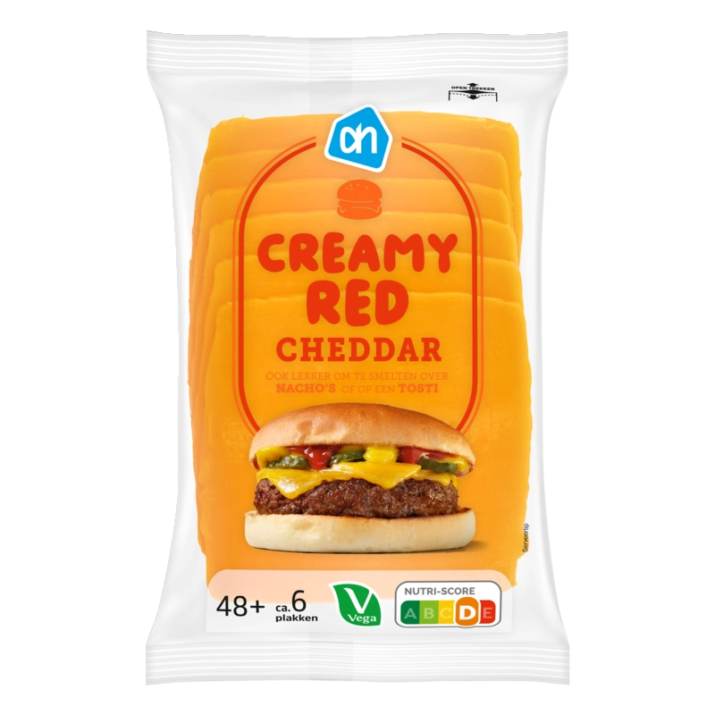 AH Creamy red cheddar 48+ plakken