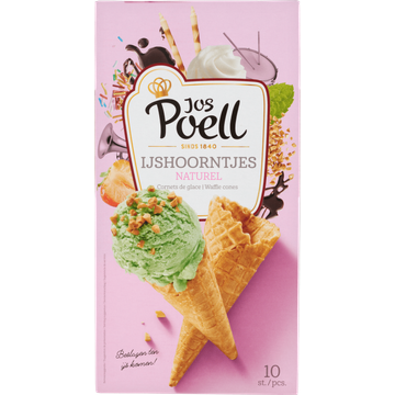 Jos Poell IJshoorntjes Naturel 10 Stuks 125 g