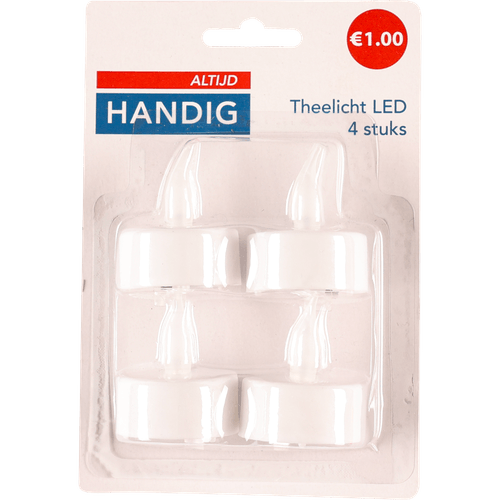 Altijd handig Theelicht ledlampje 4 stuks