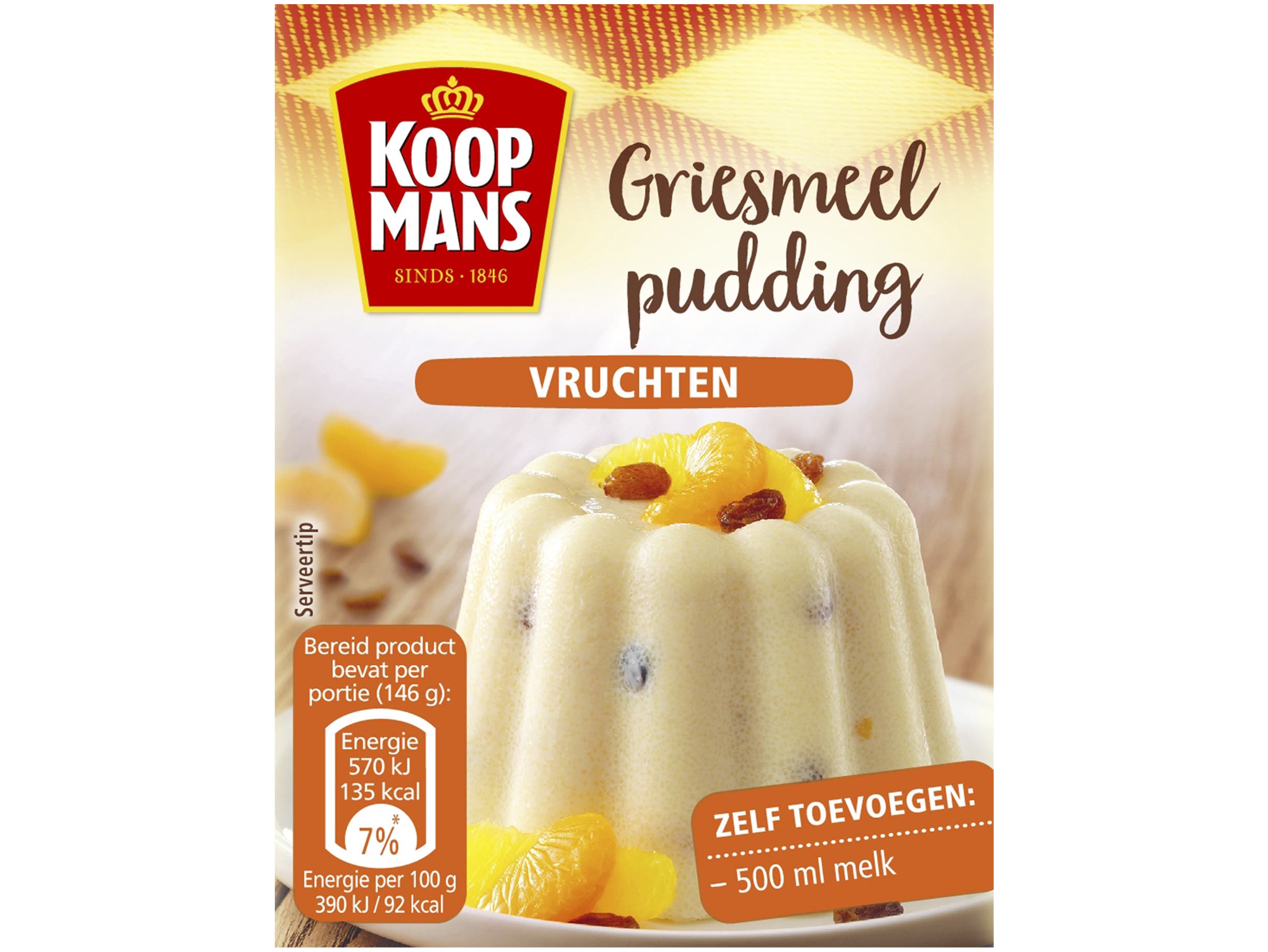 Griesmeelpudding vruchten