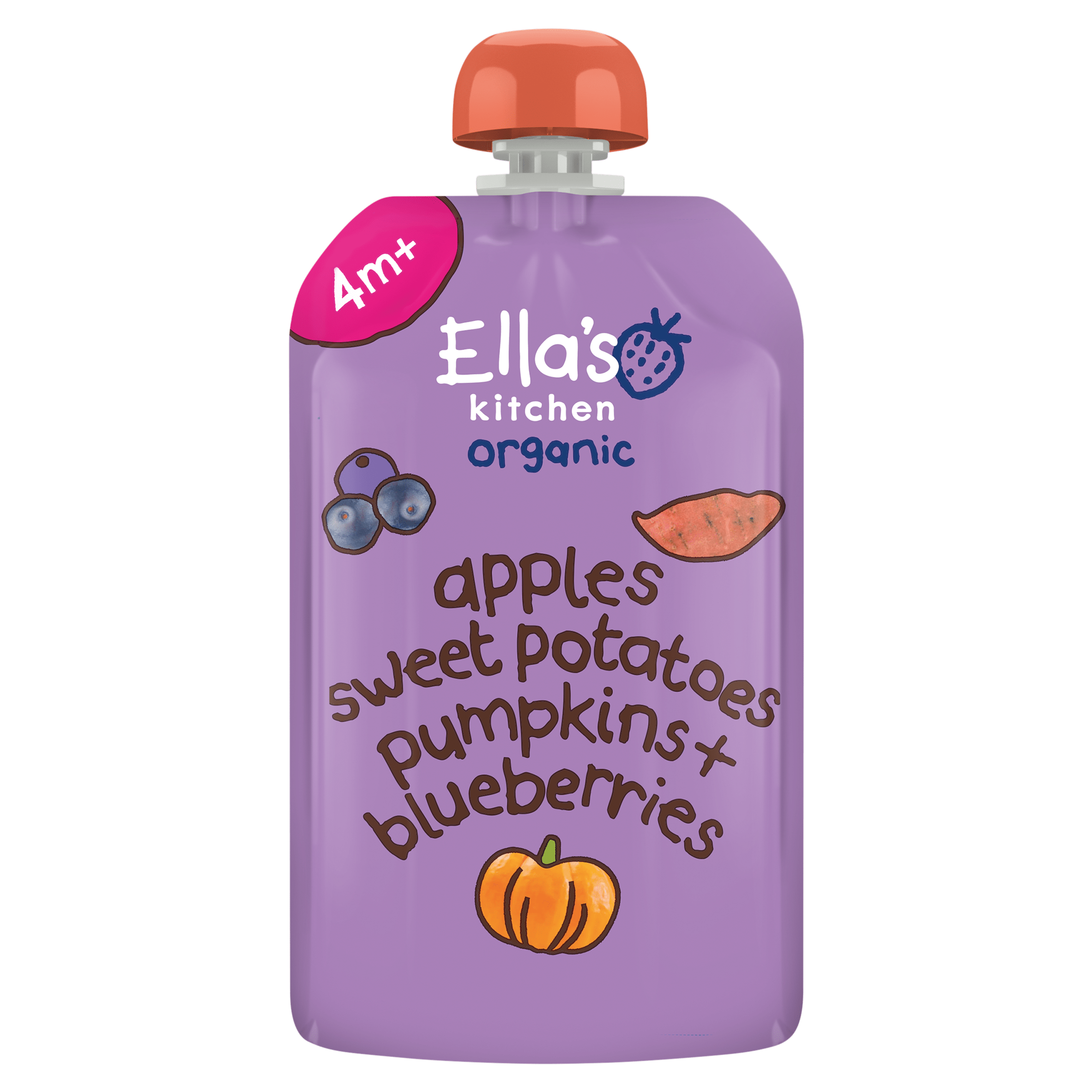 Ella's Kitchen Knijpfruit appel + zoete aardappel 4m+