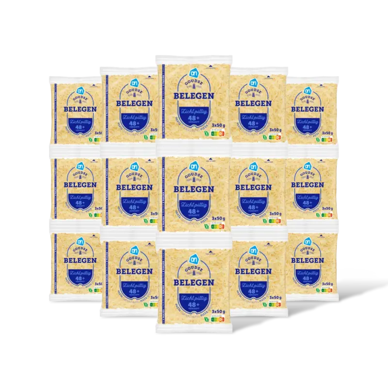 AH Goudse belegen geraspte kaas 48+ 5-pack