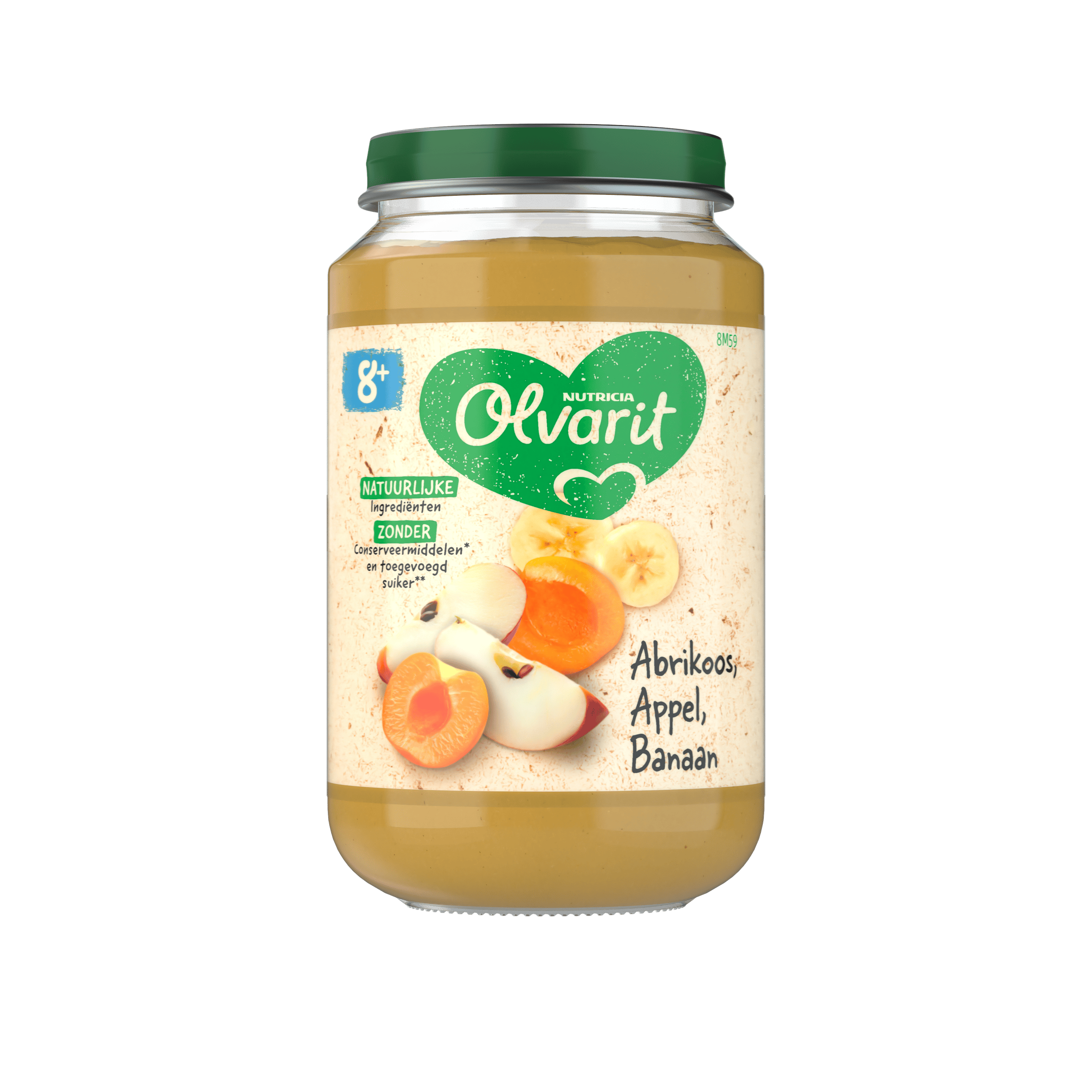 Olvarit 8+mnd Abrikoos Appel Banaan