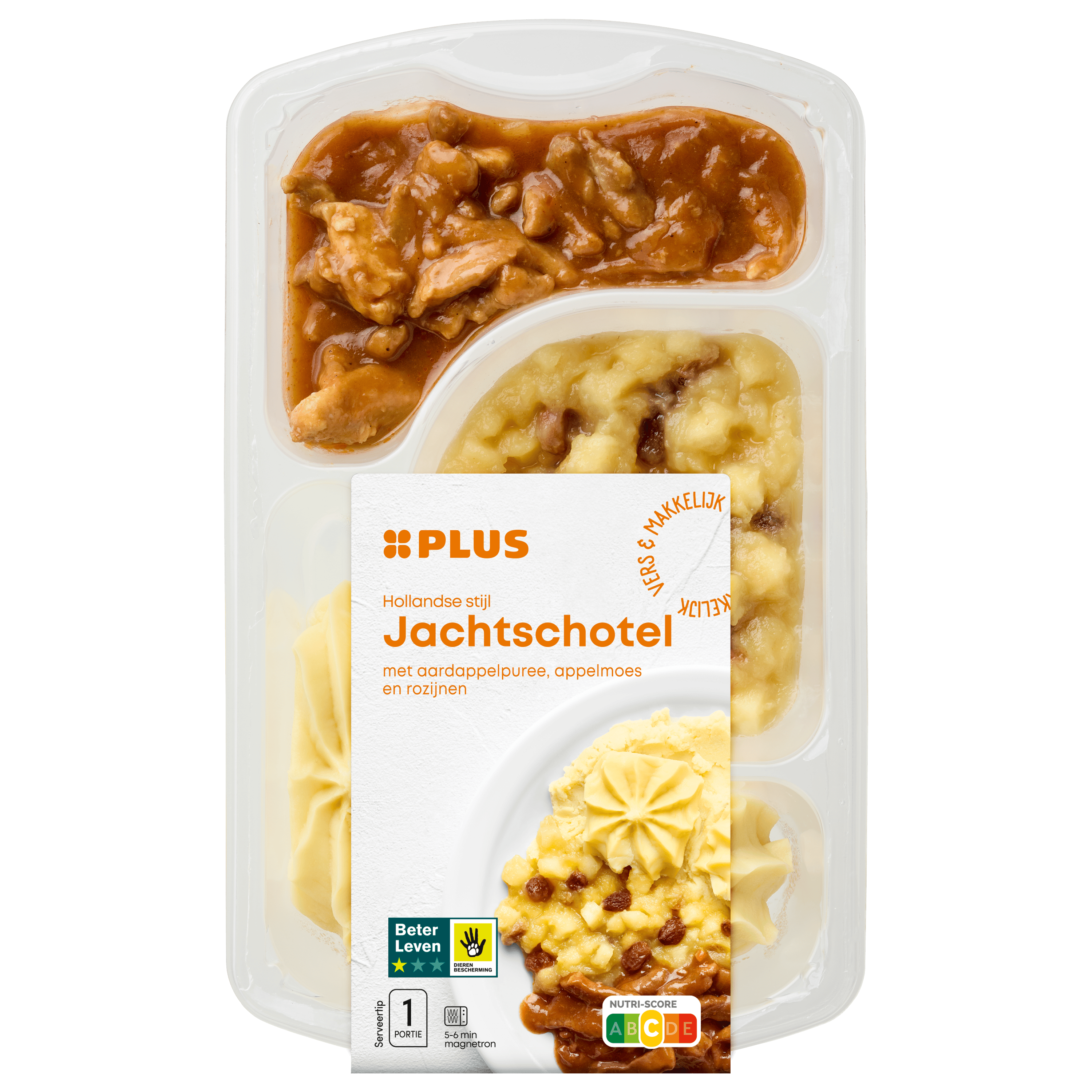 PLUS Jachtschotel aardappelpuree appelmoes