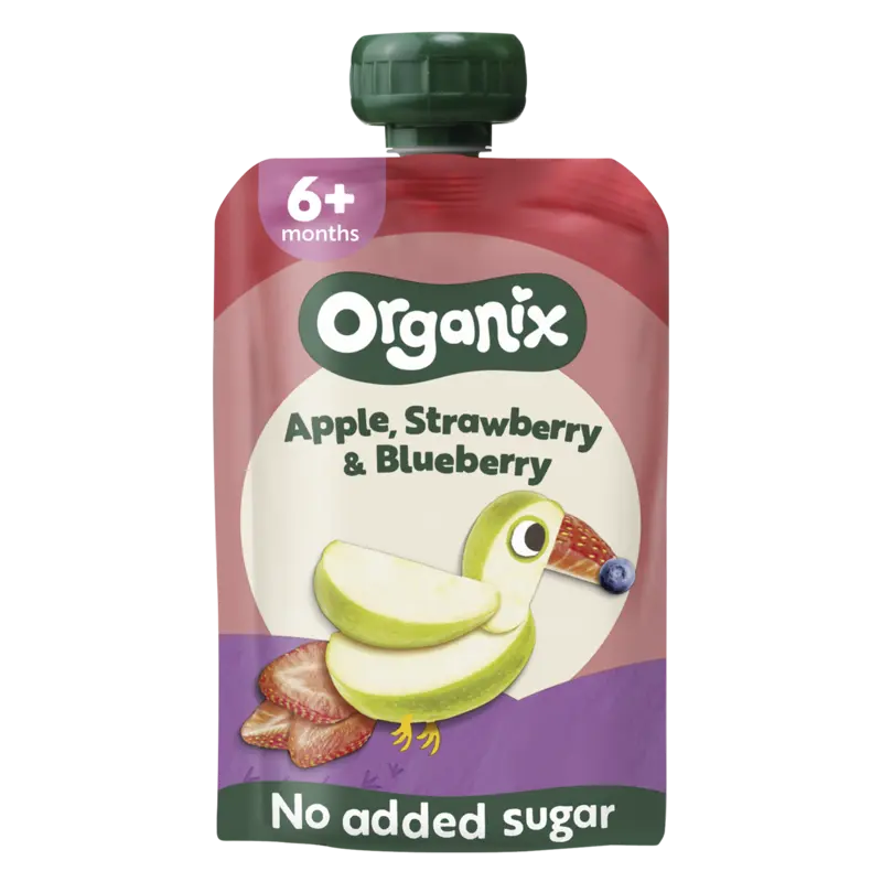 Organix Knijpfruit strawberry & blueberry 6m+
