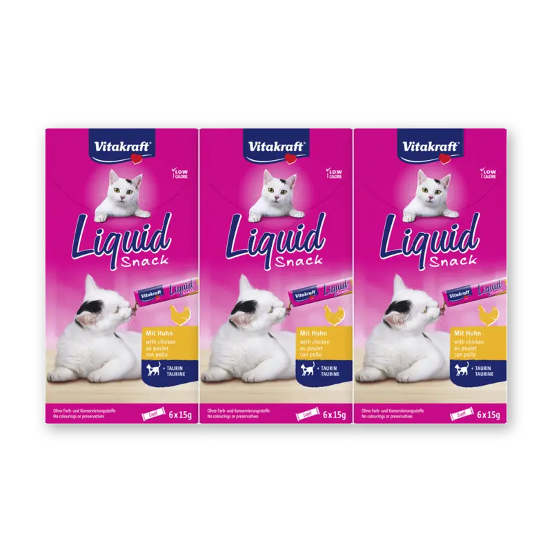 Vitakraft Cat liquidsnack kip 3-pack