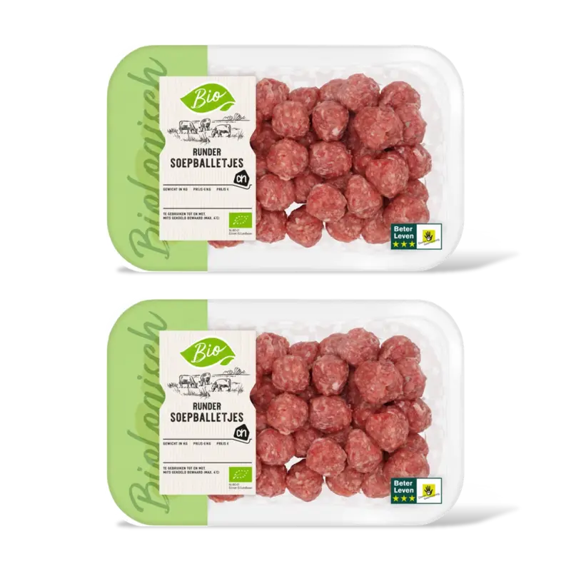AH Biologisch Rundersoepballetjes 2-pack